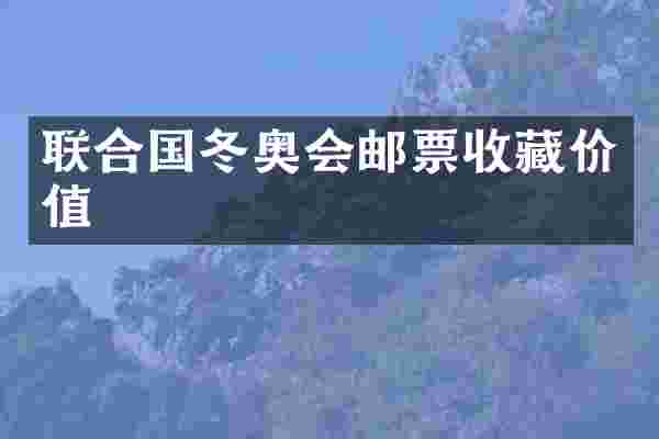 联合国冬奥会邮票收藏价值