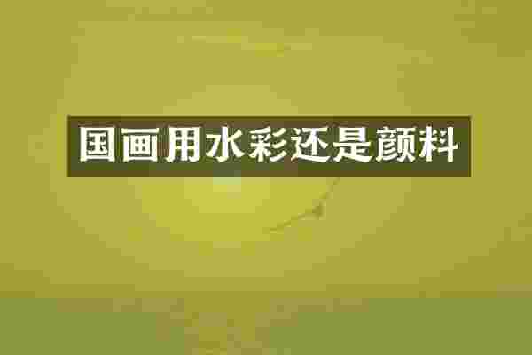 国画用水彩还是颜料
