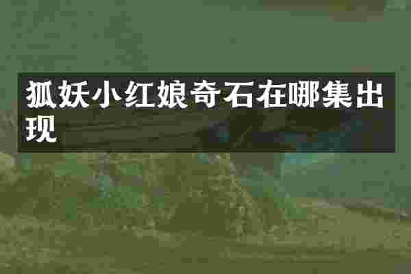 狐妖小红娘奇石在哪集出现