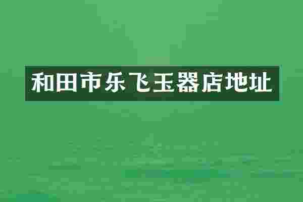 和田市乐飞玉器店地址