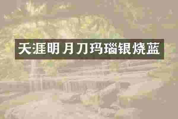 天涯明月刀玛瑙银烧蓝