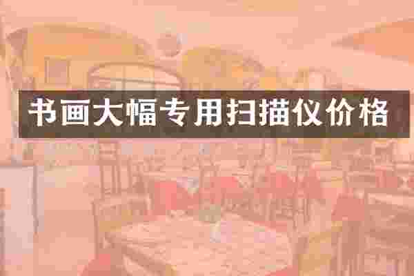 书画大幅专用扫描仪价格