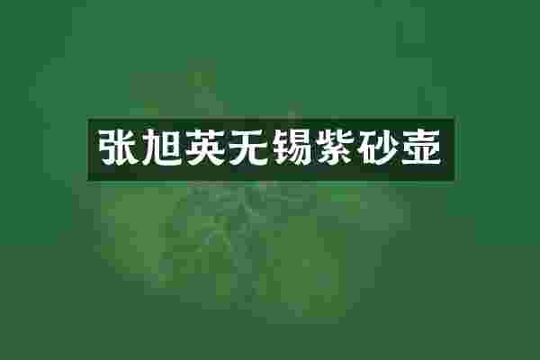 张旭英无锡紫砂壶