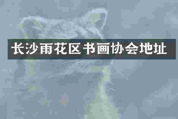 长沙雨花区书画协会地址