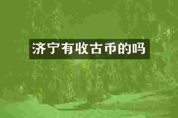 济宁有收古币的吗