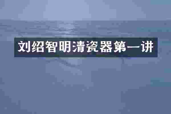 刘绍智明清瓷器第一讲