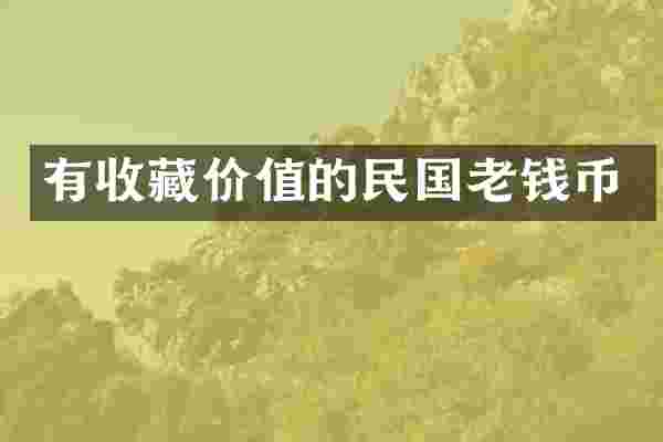 有收藏价值的民国老钱币