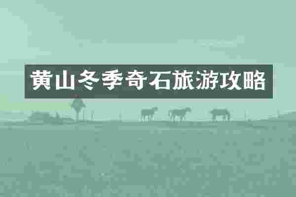 黄山冬季奇石旅游攻略