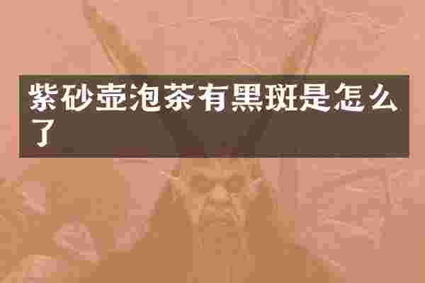 紫砂壶泡茶有黑斑是怎么了