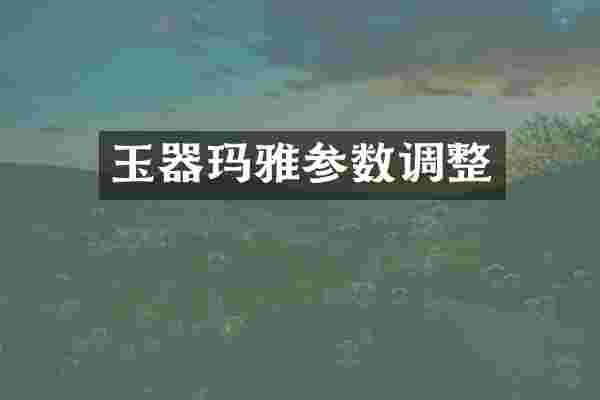 玉器玛雅参数调整