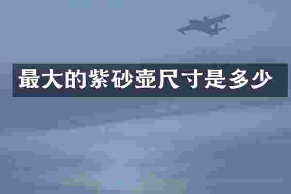 最大的紫砂壶尺寸是多少