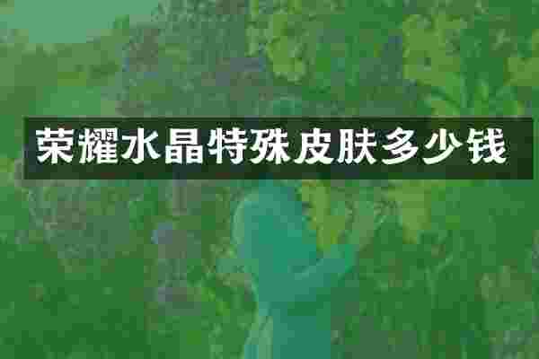 荣耀水晶特殊皮肤多少钱