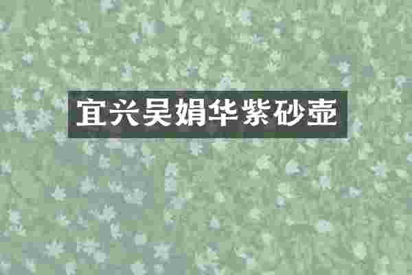 宜兴吴娟华紫砂壶