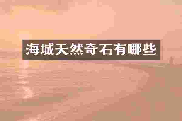 海城天然奇石有哪些
