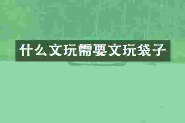 什么文玩需要文玩袋子