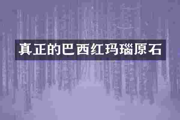 真正的巴西红玛瑙原石