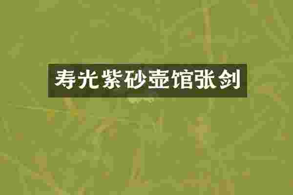 寿光紫砂壶馆张剑