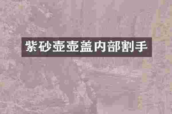 紫砂壶壶盖内部割手
