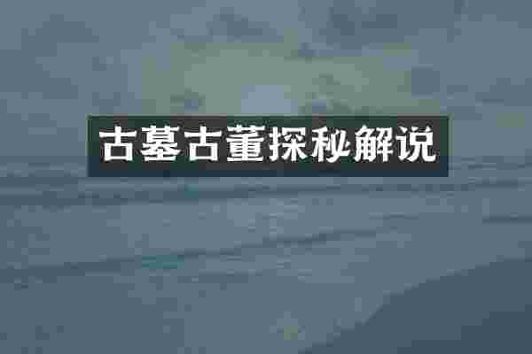 古墓古董探秘解说