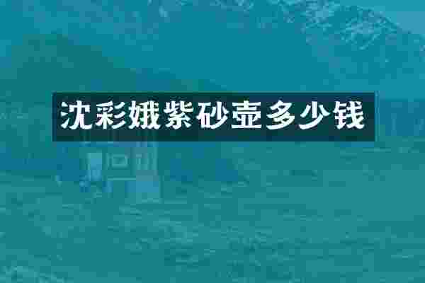 沈彩娥紫砂壶多少钱