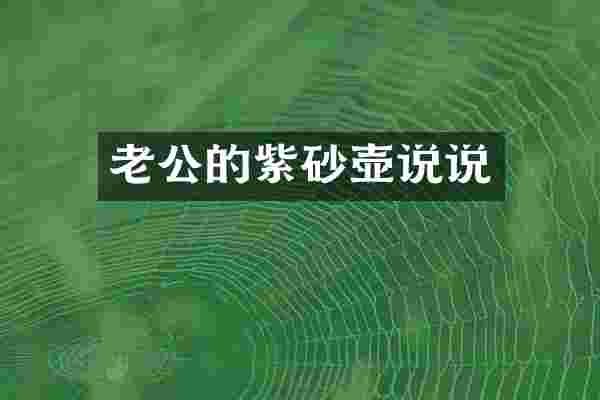 老公的紫砂壶说说