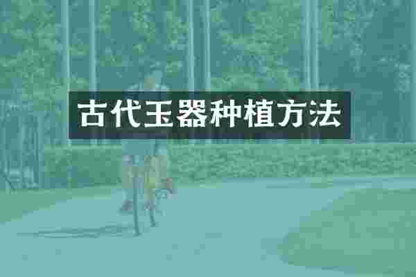 古代玉器种植方法
