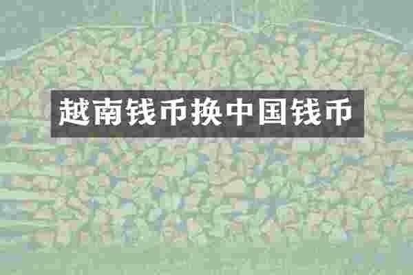 越南钱币换中国钱币