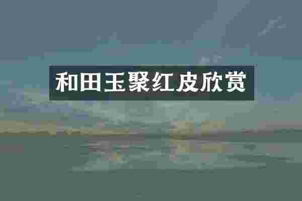 和田玉聚红皮欣赏