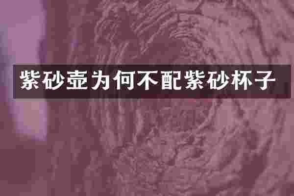 紫砂壶为何不配紫砂杯子