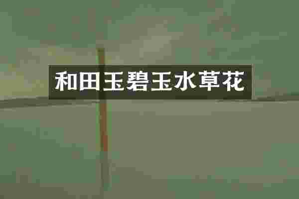 和田玉碧玉水草花