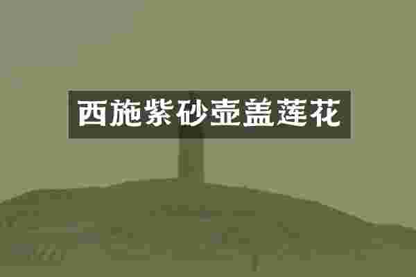 西施紫砂壶盖莲花