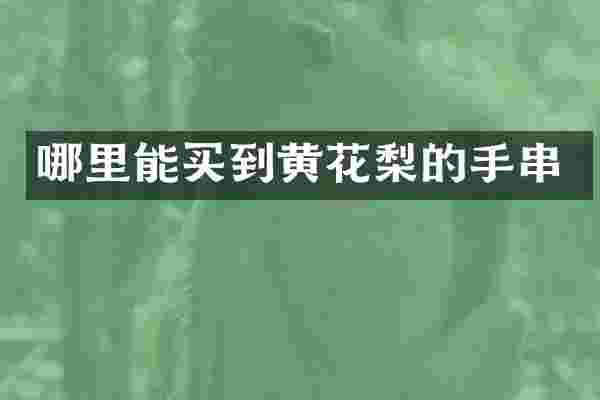 哪里能买到黄花梨的手串