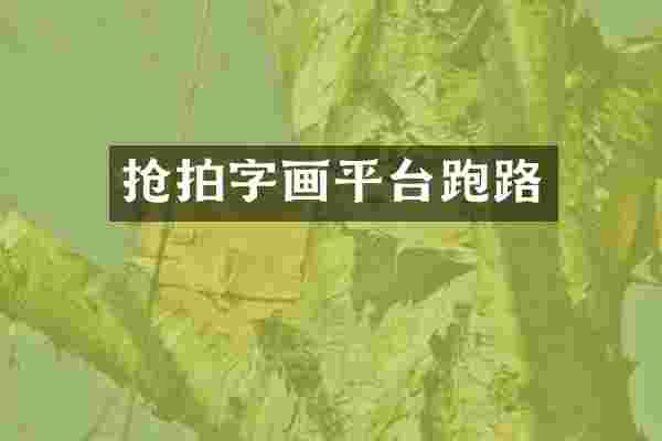 抢拍字画平台跑路