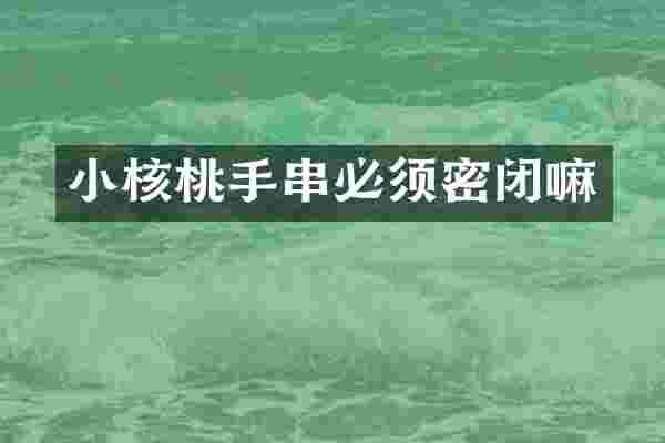小核桃手串必须密闭嘛