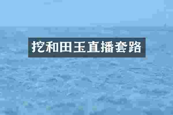 挖和田玉直播套路