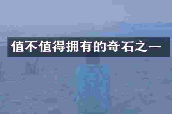 值不值得拥有的奇石之一