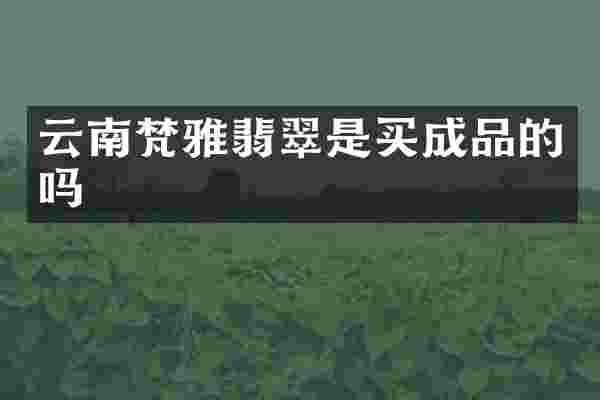 云南梵雅翡翠是买成品的吗