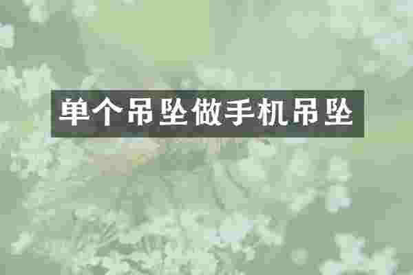 单个吊坠做手机吊坠