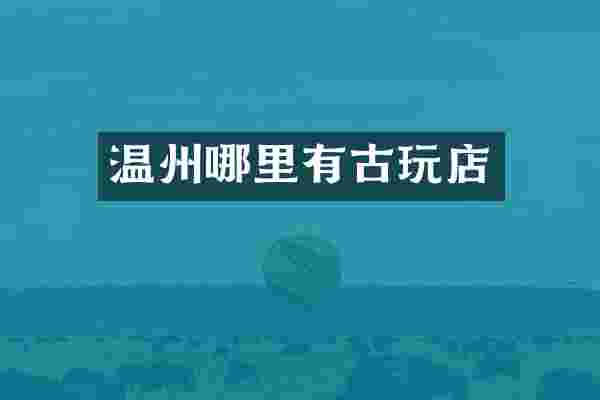 温州哪里有古玩店