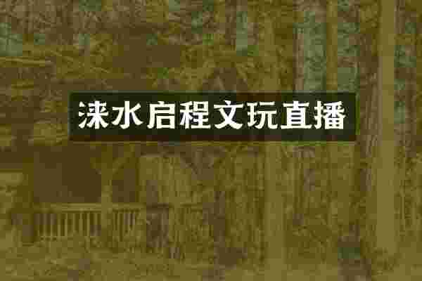 涞水启程文玩直播