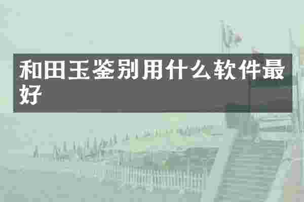 和田玉鉴别用什么软件最好