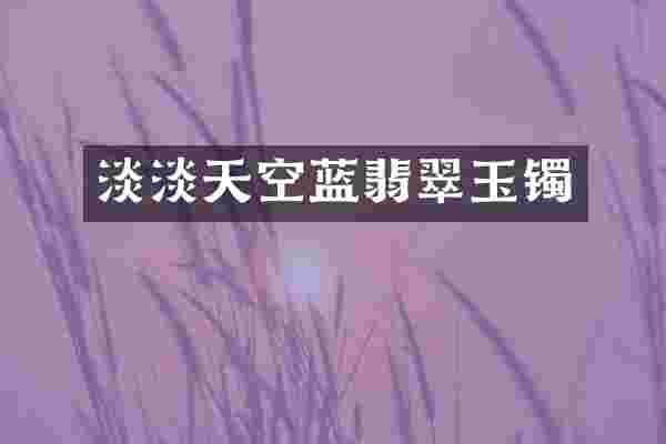 淡淡天空蓝翡翠玉镯