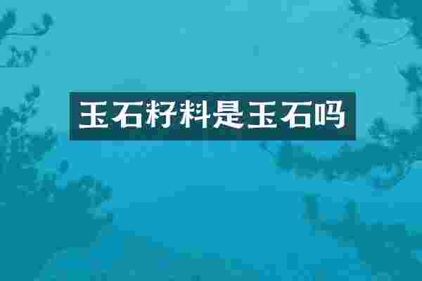 玉石籽料是玉石吗