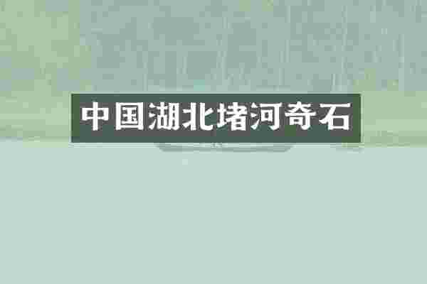 中国湖北堵河奇石