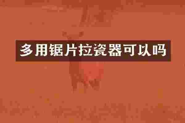 多用锯片拉瓷器可以吗