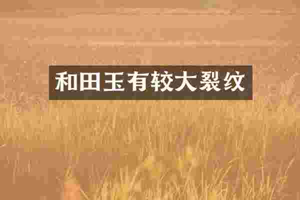 和田玉有较大裂纹