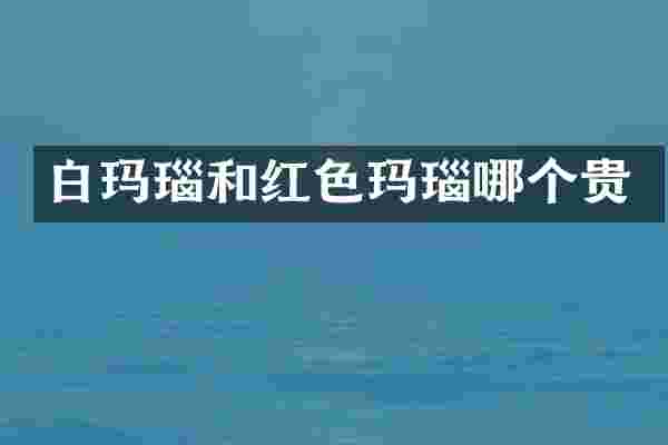 白玛瑙和红色玛瑙哪个贵