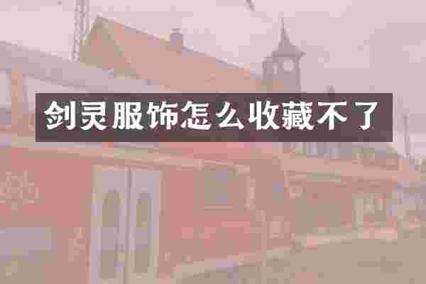 剑灵服饰怎么收藏不了