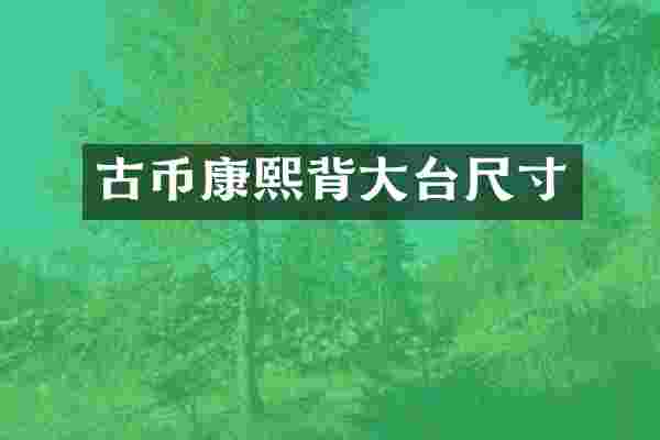 古币康熙背大台尺寸