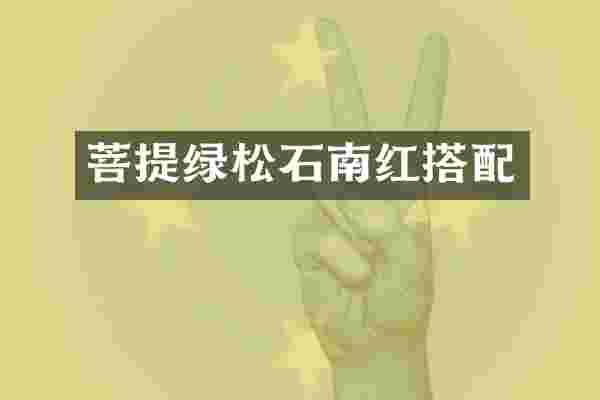 菩提绿松石南红搭配